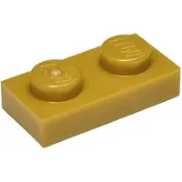 LEGO 50x 1x2 Platten 3023 - Plate Pearl Gold - Pearl Gold
