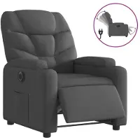 Syfax Relaxsessel Elektrisch Schwarz Stoff