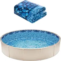 Vevor Runde Poolfolie 21 ft Überlappungsstil Poolfolie 54 in Wandhöhe