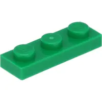 LEGO 1x3 Platte 3623 - 100 Stück Grün