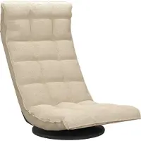 Syfax Bodenstuhl Drehbar Creme Stoff