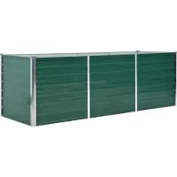 Syfax Garten-Hochbeet Verzinkter Stahl 240x80x77 cm Grün
