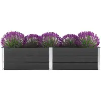 Syfax Garten-Hochbeet 250 x 100 x 54 cm WPC Grau