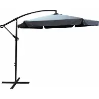 RAUMHIRSCH FURNITURE raumhirsch Ampelschirm CYNIA 300x300 cm Sonnenschirm Marktschirm Kurbelschirm Gartenschirm Neigbar Wasserdicht Grau