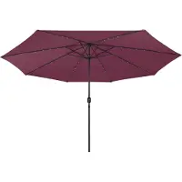 Syfax Sonnenschirm mit LED-Beleuchtung 400 cm Bordeaux