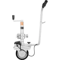 Latios Elektrische Rangierhilfe - Motorisiertes Stützrad 12 V - 2,5 t Anhängelast - 380 W Motor - 7 m/min - Einstellbare Klemmhöhe - Gummireifen - Für Anhänger, Wohnwagen & Boote