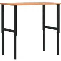 Syfax Werkbank 100x60x(71,5-98) cm Massivholz Buche Rechteckig