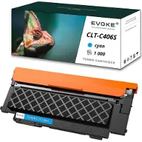 Evoke Toner für SAMSUNG CLTC406S-360C CLTC406S Blau (cyan) | Ersatz für CLX-3305FN CLX3300 CLX3305FN CLP360