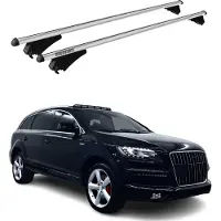 Menabo Grundträger Dachträger für Audi Q7 4L 2006-2015 ABE Aluminium Schwarz 2x