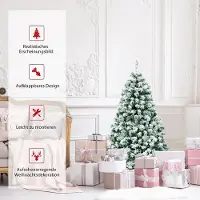 Northix 135 cm künstlicher Weihnachtsbaum mit Lichtern und Schnee