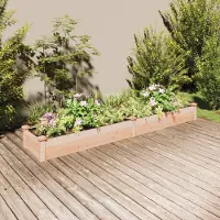 Syfax Hochbeet mit Einsatz 240x45x25 cm Massivholz Tanne