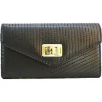 HARAHU Geldbörse OC-11336 - Elegante schwarze Damengeldbörse KP11336