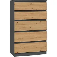 3Xeliving Kommode, Sideboard mit 5 Schubladen