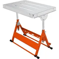 StarTech.com Schweißtisch-Klapptisch 76,2x50,8cm - Werktisch 181kg Tragkraft - Höhenverstellbar 63,5-81,3cm, Winkel einstellbar 0°/30°/90° - Werkbank aus Kohlenstoffstahl mit Rädern.