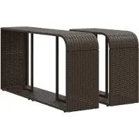 Syfax Outdoor-Rgale 2 Stk. Braun Poly Rattan