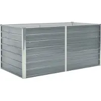 Syfax Hochbeet 160 x 80 x 77 cm Verzinkter Stahl Grau