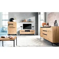 Xl Moebel Gmbh DesignerWohnwand Modern Holzmöbel TV-Lowboard Wohnzimmer Set 4tlg