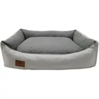 Odol-Plusz XL Hundebett Hundekissen Hundesofa Katzenbett 100x70 wasserdicht Grau