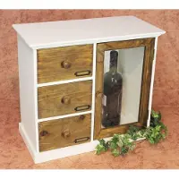 DanDiBo Schrank Minikommode 12019 Küchenschrank Regal 50 cm Shabby Küchenregal Vitrine
