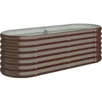 Syfax Hochbeet Verzinkter Stahl 114x40x36 cm Braun