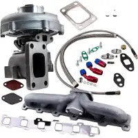 OEM Turbolader, Steigerung auf über 400 PS, geeignet für 1,5L bis 2,5L Motoren, T3 T4 Abgaskrümmerflansch, ölgekühlt, Verdichter A/R 0,5