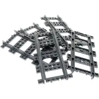 LEGO 5x Eisenbahn Schiene gerade neu-dunkel grau Zug Gleis 60052 4279714 53401