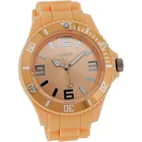 Oozoo Damen Armbanduhr orange Analog schimmernd Timepieces Silikonarmband D2UOC4348A