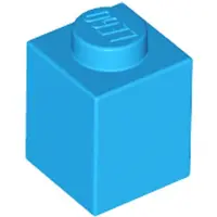 LEGO 100 Stück 3005 Stein Brick 1x1 Part Basic Steine 100 Dunkles Azurblau