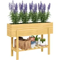 AGA Hochbeet Fichte DSA2400 mit Regal, 100 cm breit, 30 cm tief, 71 cm hoch