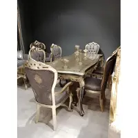 Xl Moebel Gmbh Exquisites Esszimmer Möbel n Esstisch + 4x Tisch Stühle Gold