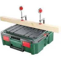 Bosch SystemBox Aufbewahrungsbox Größe S + Sägebank, Stahl, 60 cm Breite, 90 cm Höhe, 90 cm Länge, Grün