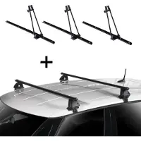 VDP 3x Fahrradträger ORION + Dachträger EVO Stahl kompatibel mit für Citroen C1 I 5 Türer 2005-2014