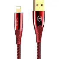 Mcdodo Shark 3A Lightning Ladekabel Nylon Bruchsicher Datenkabel Schnell Ladegerät Fast Charge für iPhone 1.8m rot