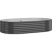 Syfax Hochbeet Verzinkter Stahl 175x100x36 cm Anthrazit