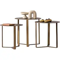 AEA Eleganter Tisch mit zwei Beistelltischen – stilvoll & modern Couchtisch