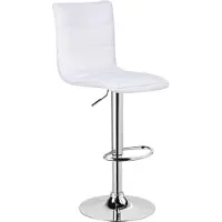 Markenlos Barhocker Weiß Industrial - Höhenverstellbar - Kunstleder - Set von 1