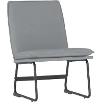 Syfax Loungesessel Hellgrau 52x75x76 cm Stoff