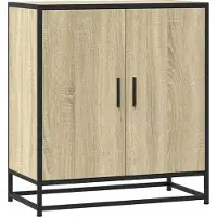 Syfax Sideboard Sonoma-Eiche 68x35x76 cm Holzwerkstoff und Metall