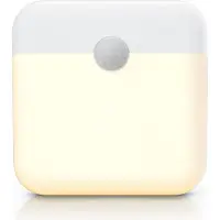 Brandson LED Nachtlicht mit Bewegungsmelder, quadratische Schrankleuchte, 60 Lumen, 2 Lichtfarben warmweiß, kaltweiß, dimmbar, 500 mAh Akku, USB-C, Magnethalter, weiß, 1 Stück