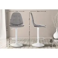 CLP Barhocker Elmore Stoff W grau