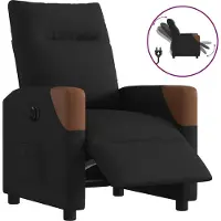 Syfax Relaxsessel Elektrisch Schwarz Stoff