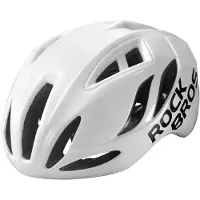 RockBros Fahrradhelm Rennradhelm 58-62CM Herren Damen Erwachsenen für MTB Rennrad Helm Weiß (Glänzend Großes Logo)