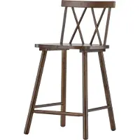 Furnlux Classic FURNLUX Barhocker Mollostrom Nussbaum 43cm / Hauptfarbe: Braun / Abmessungen: 43 x 44 x 90 cm