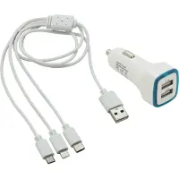 Compass 07683 - USB 3in1 Telefonladegerät (Micro-USB, iP, USB C)