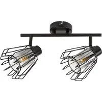 Rabalux 73068 Spots lampen Emerencia E14 2x MAX 40 Metall Glas schwarz