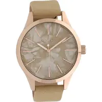 Oozoo Damen Armbanduhr sandfarben gelb Muster Timepieces Textilarmband D2UOC10070