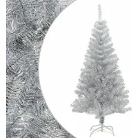 Syfax Künstlicher Weihnachtsbaum mit Ständer Silber 150 cm PET