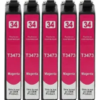 Inkpro 5 kompatible Druckerpatronen T3473, T34 XL Magenta für Epson WorkForce Pro WF-3720 DW, WF-3720 DWF, WF-3725 DWF
