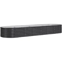 Syfax Hochbeet Verzinkter Stahl 296x80x36 cm Anthrazit