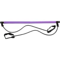 Merco Pilates Sticks Fitness-Stange mit Gummi lila